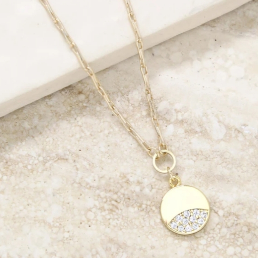 ETTIKA Crystal Dipped 18k Gold plated necklace